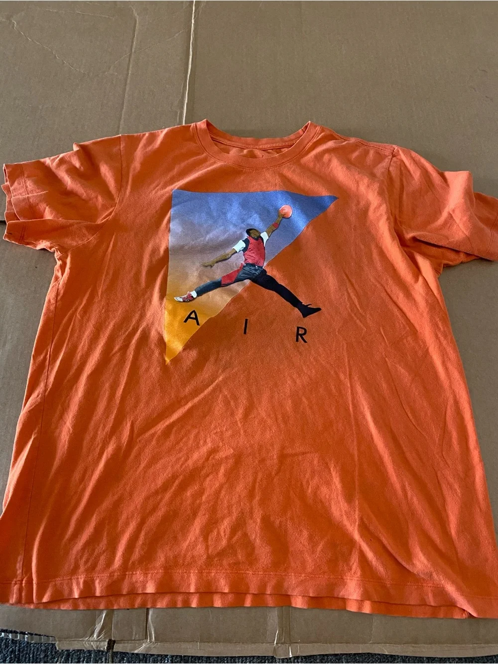 Air Jordan Jumpman t-shirt Graphic Orange Men’s Size Large